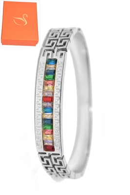 Coffret cadeaux jonc multicolore Argent