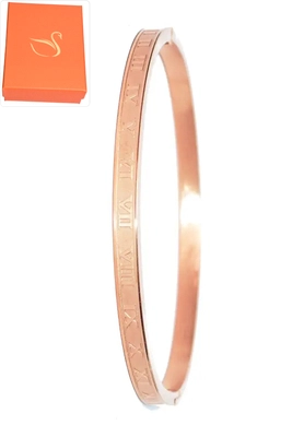 Coffret cadeaux jonc chiffre romain Or Rose