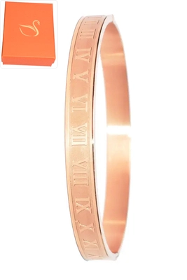 Coffret cadeaux jonc chiffre romain Or Rose