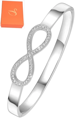 Coffret cadeaux jonc infini Argent A4BD9C 