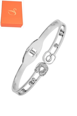 Coffret cadeaux jonc Lettre C Argent 6BC342 