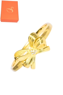 Coffret cadeaux jonc noeud de papillon Or GEQG56 