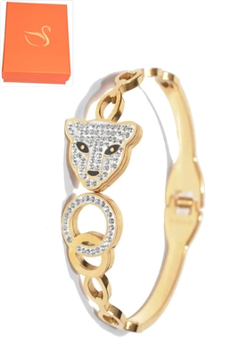 Coffret cadeaux jonc tete de tigre Or