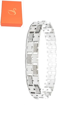 Coffret cadeaux jonc damier Argent