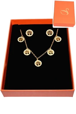 Coffret arbre de la vie parure bijoux collection hervé aliex Or