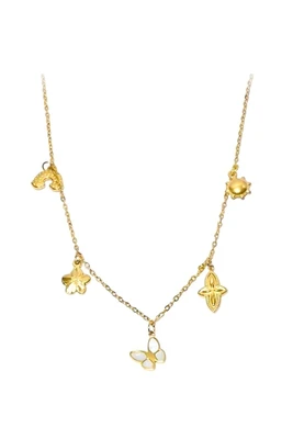 Collier breloque papillon Or