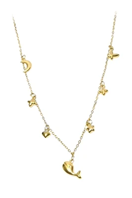 Collier breloque baleine Or