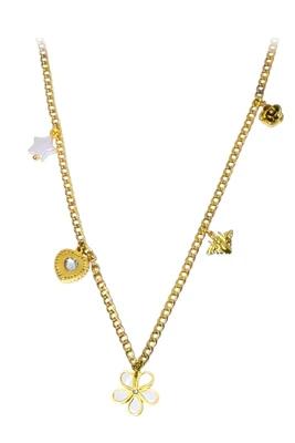Collier breloque fleur Or