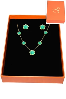 Coffret fleur parure bijoux collection hervé aliex Or