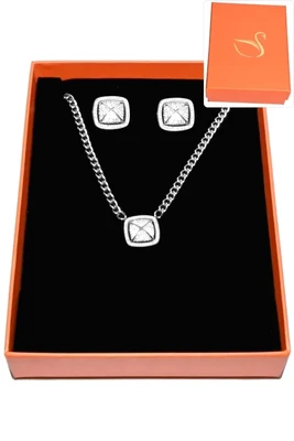 Coffret pyramide parure bijoux collection privé aliex Argent