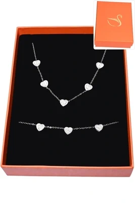 Coffret Coeur parure bijoux collection hervé aliex Argent