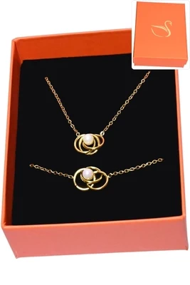 Coffret perle parure bijoux collection hervé aliex Or