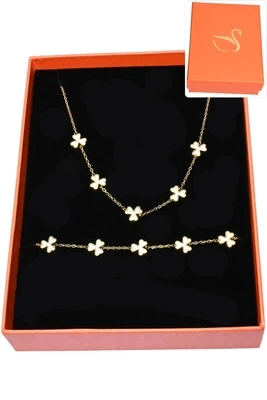 Coffret fleur parure bijoux collection hervé aliex Or