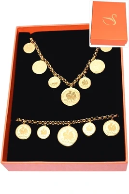 Coffret coq parure bijoux collection hervé aliex Or