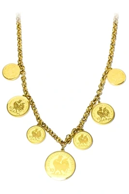 Collier coq Fatma Or