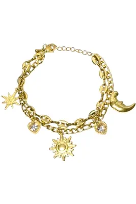 Bracelet breloque soleil Or