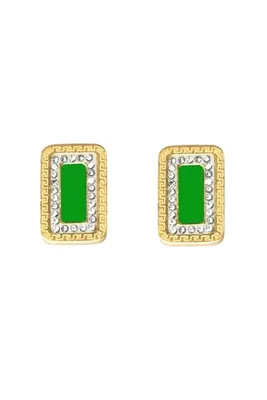 Boucle-d-oreille carreau Or