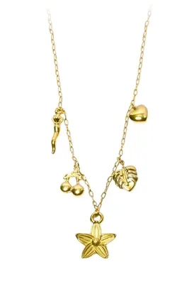 Collier breloque fleur Or
