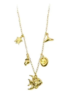 Collier breloque poisson Or