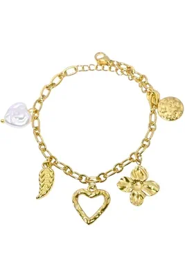 Bracelet breloque coeur Or
