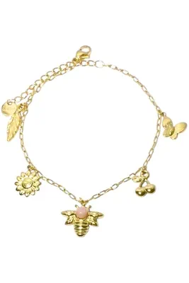 Bracelet breloque abeille Or