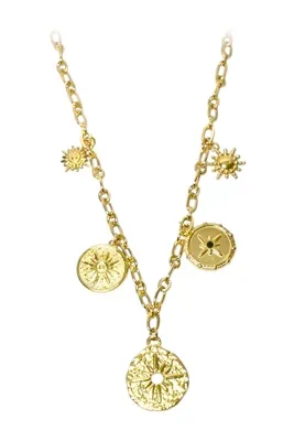 Collier breloque soleil Or