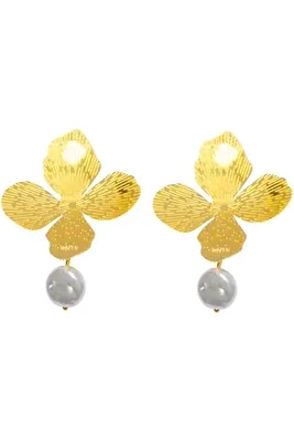 Boucle-d-oreille perle Or