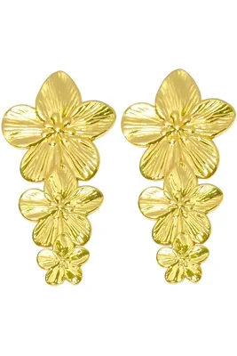 Boucle-d-oreille fleur Or