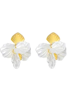 Boucle-d-oreille fleur Or