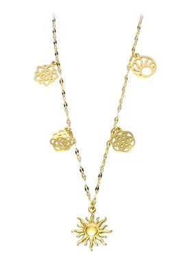 Collier breloque soleil Or