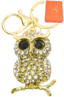 porte-cle coffret cadeaux hibou Or
