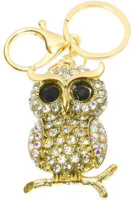 porte-cle hibou chouette Or