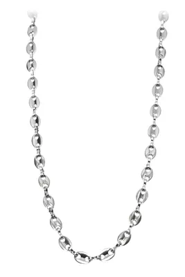 Collier graine de café Argent