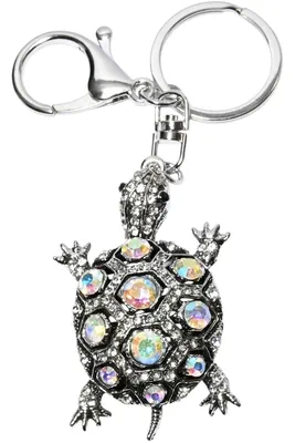 porte-cle tortue Argent