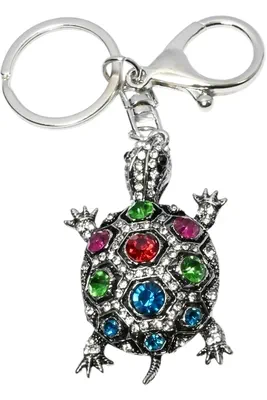 porte-cle tortue Argent