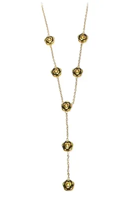 Collier en Y fleur Or