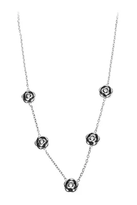 Collier breloque fleur Argent