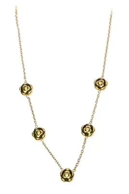 Collier breloque fleur Or
