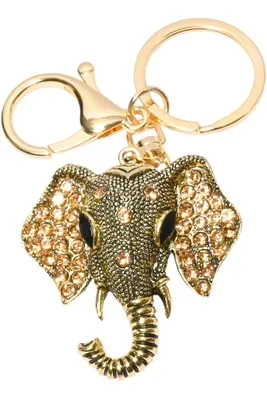 porte-cle éléphant Or