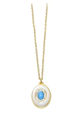 Collier turquoise Or