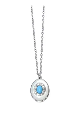 Collier turquoise Argent