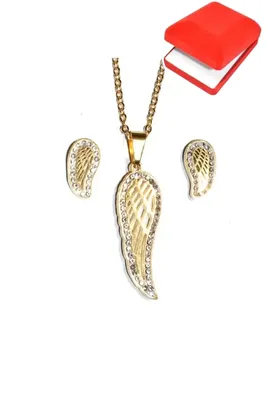 Coffret rouge cadeaux aile d'ange Or