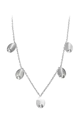 Collier breloque feuille Argent