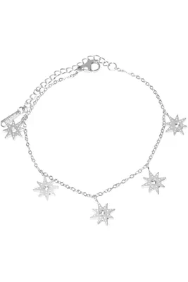 Bracelet breloque étoile Argent