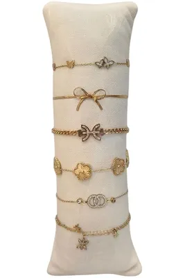 Bracelet en lot avec présentoir Or