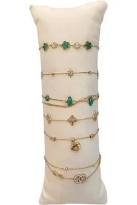Bracelet en lot avec présentoir Or