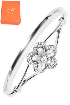 Coffret cadeaux jonc fleur Argent