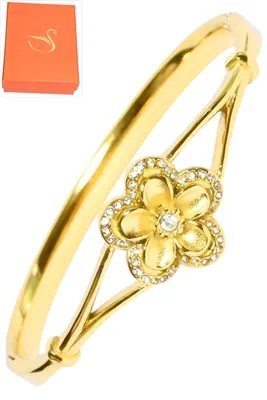 Coffret cadeaux jonc fleur Or