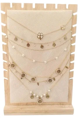 Collier en lot avec présentoir Or