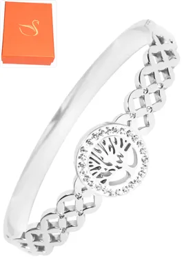 Coffret cadeaux jonc arbre de la vie Argent